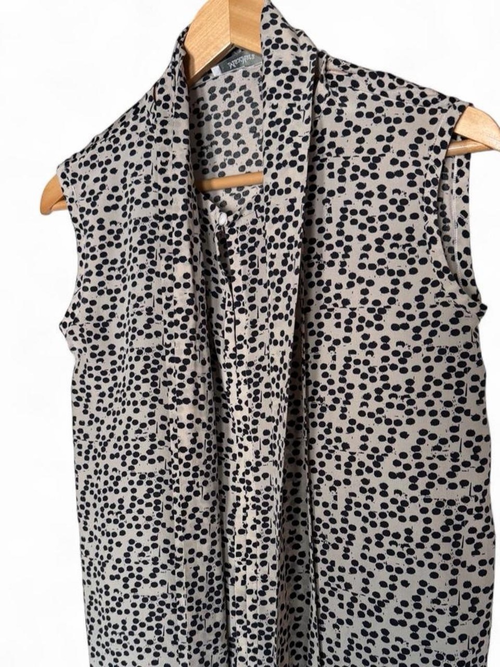 MaxMara Sleeveless Silk Blouse with Scarf